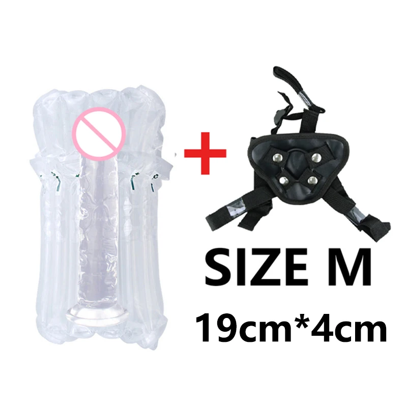 Translucent Soft Dildo for Women Suction Cup Realistic Strap-on Huge Penis Sexual Harness Strap On Anal Sex Toy Lesbian G-spot