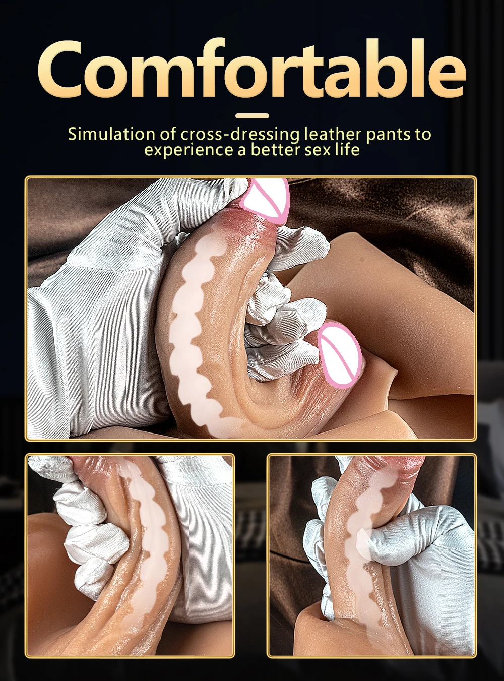 YiHH Lesbian Strapon Harness Dildo Women Men Integrated Penis Pants Adult Sex Toys For Woman Couples Dildos Belt Silicone Pants