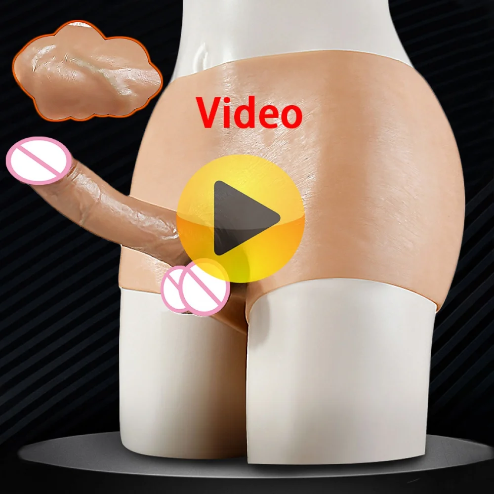 YiHH Lesbian Strapon Harness Dildo Women Men Integrated Penis Pants Adult Sex Toys For Woman Couples Dildos Belt Silicone Pants