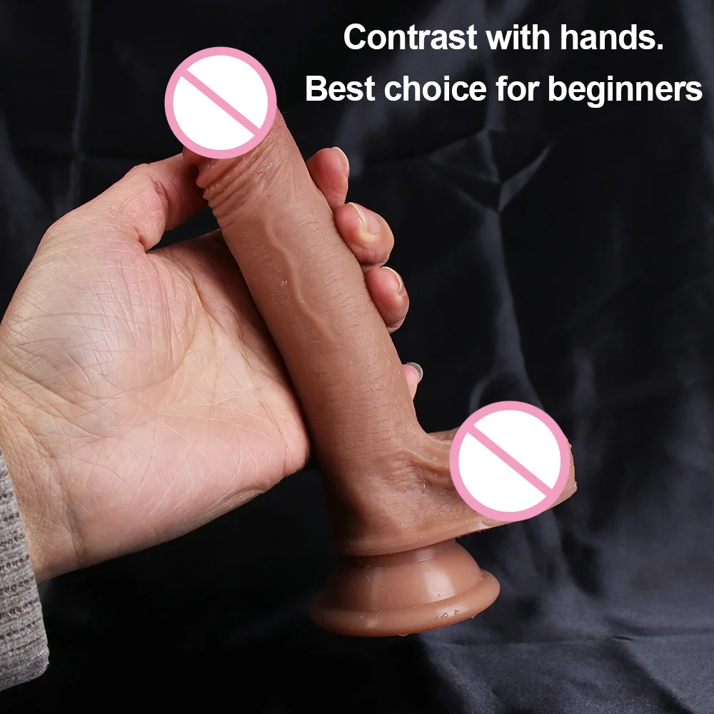 XXL Big Realistic Dildo Soft Silicone Penis Skin Feel Cock Female Masturbator Anal Plug Adultos Sex Toys Strapon Dick for Women