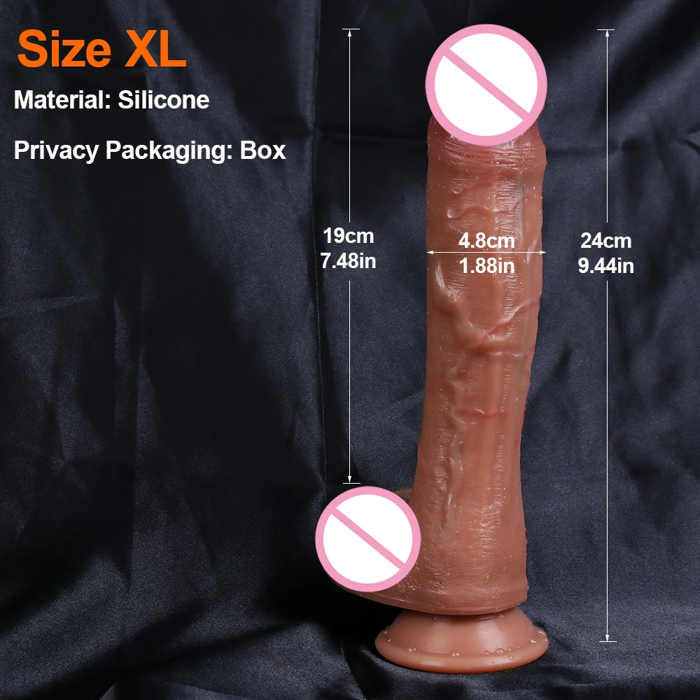 XXL Big Realistic Dildo Soft Silicone Penis Skin Feel Cock Female Masturbator Anal Plug Adultos Sex Toys Strapon Dick for Women