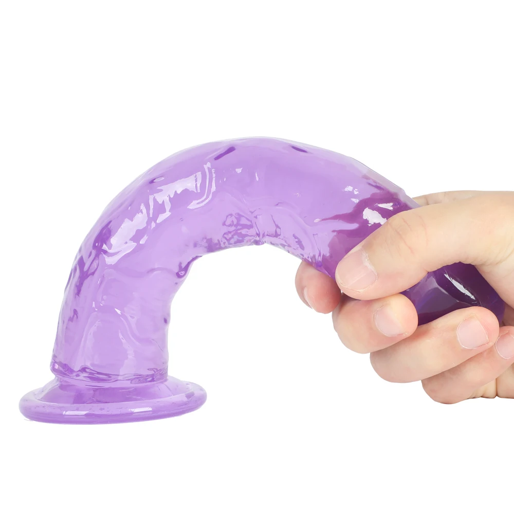 Soft Jelly Dildo Anal Butt Plug Realistic Penis Strong Suction Cup Dick Toy for Adult G-spot Orgasm Sex Toys for Women Lesbian