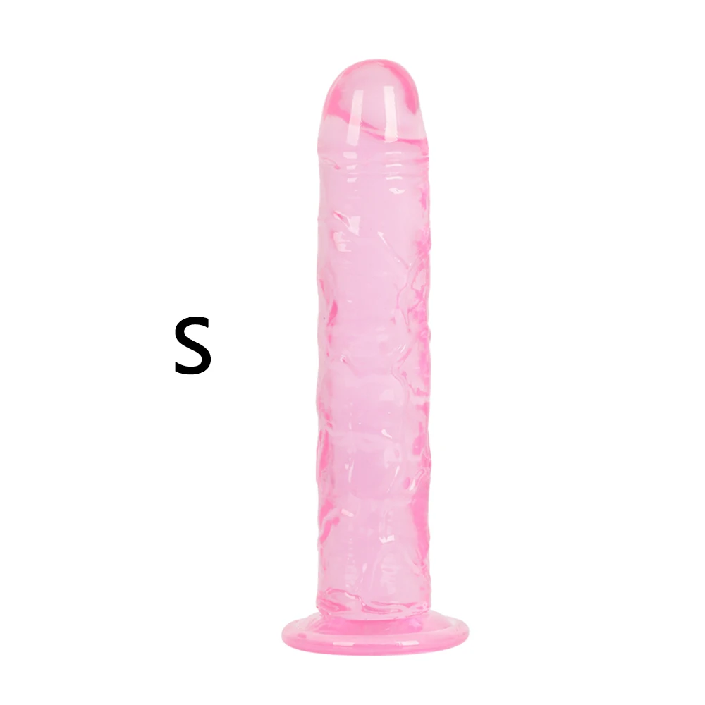 Soft Jelly Dildo Anal Butt Plug Realistic Penis Strong Suction Cup Dick Toy for Adult G-spot Orgasm Sex Toys for Women Lesbian