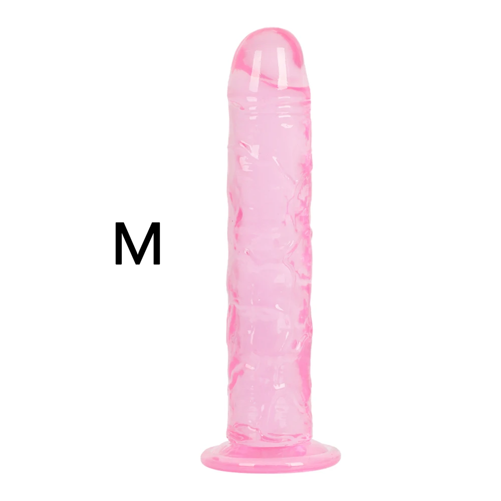 Soft Jelly Dildo Anal Butt Plug Realistic Penis Strong Suction Cup Dick Toy for Adult G-spot Orgasm Sex Toys for Women Lesbian
