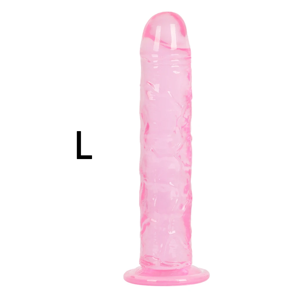 Soft Jelly Dildo Anal Butt Plug Realistic Penis Strong Suction Cup Dick Toy for Adult G-spot Orgasm Sex Toys for Women Lesbian