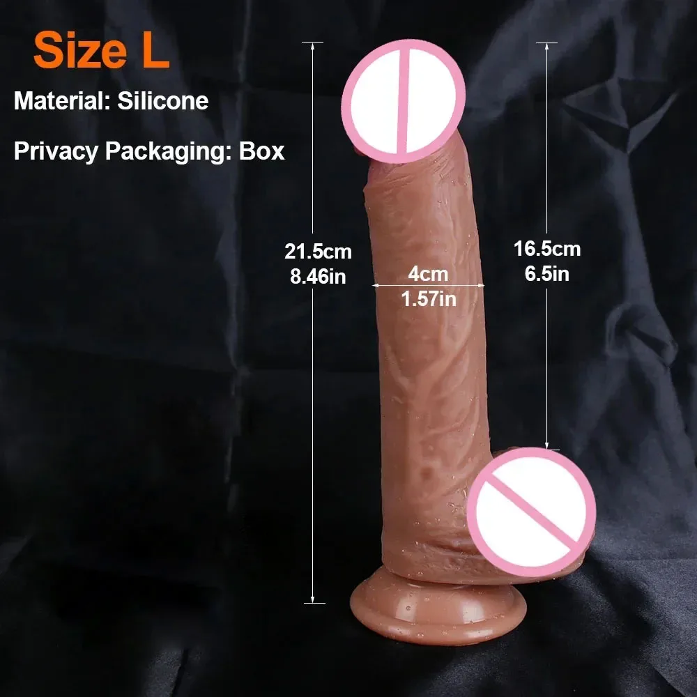 XXL Huge Realistic Penis Skin Feeling Strapon Cock Cheap Dildo Double Silicone Suction Cup Thick Dick Anal Sex Toy Men Women Gay