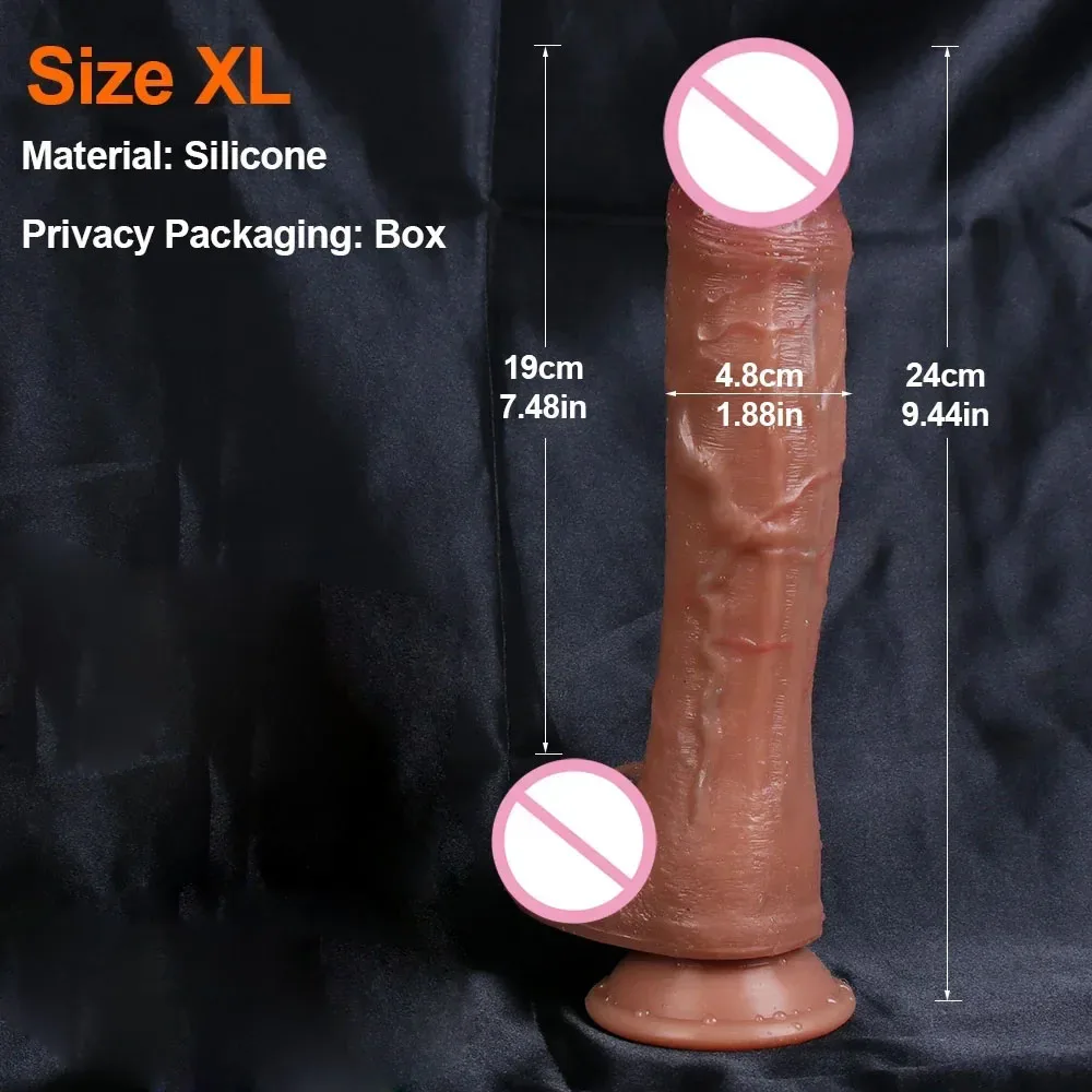 XXL Huge Realistic Penis Skin Feeling Strapon Cock Cheap Dildo Double Silicone Suction Cup Thick Dick Anal Sex Toy Men Women Gay