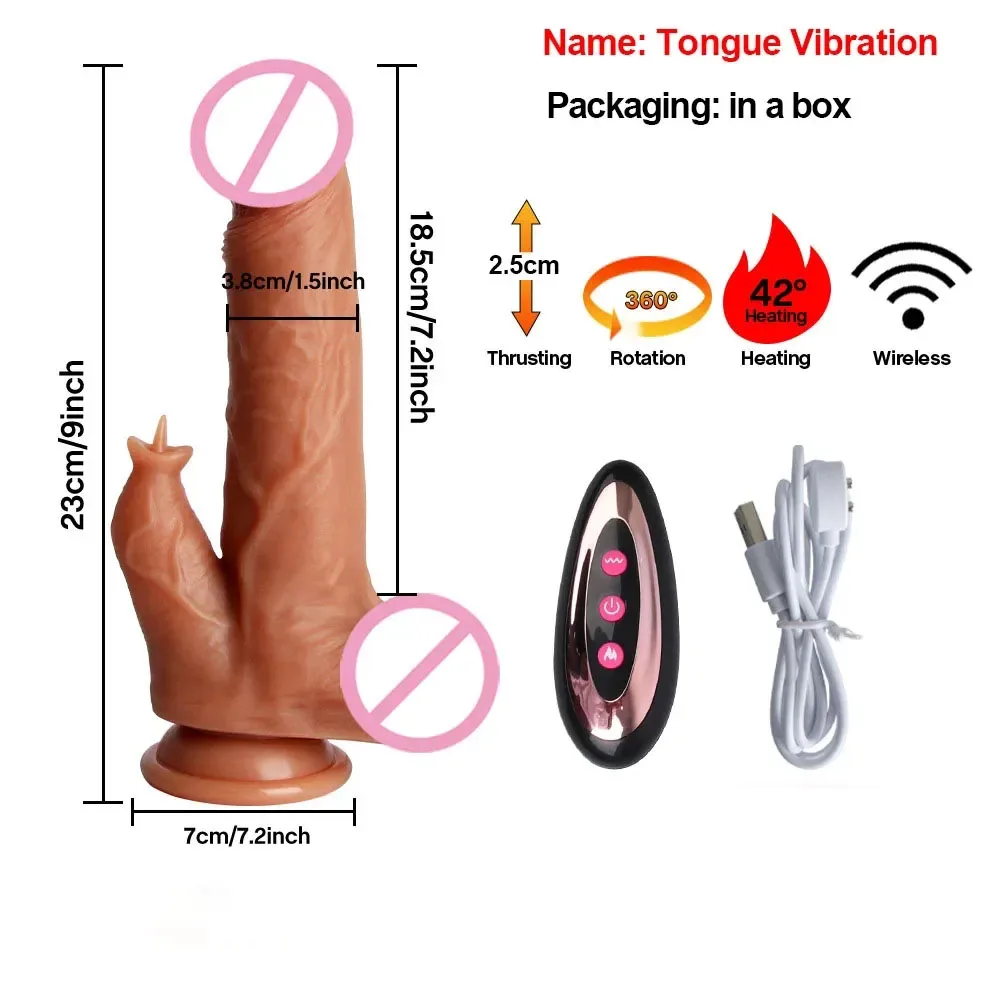 Realistic Cock EroticThick Vibrator Dildo with Super Strong Suction Cup Sex Toy for Woman Men Artificial Penis G-spot Simulation