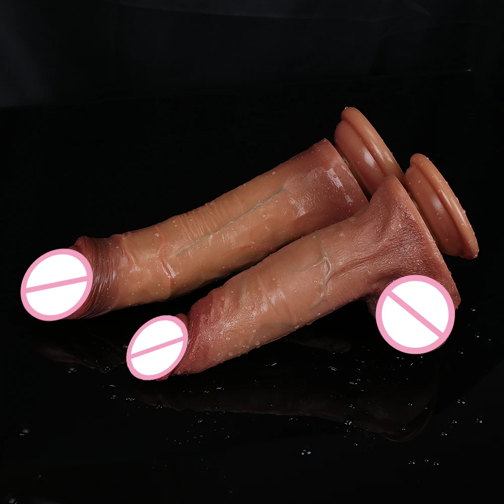 Realistic Cock EroticThick Vibrator Dildo with Super Strong Suction Cup Sex Toy for Woman Men Artificial Penis G-spot Simulation