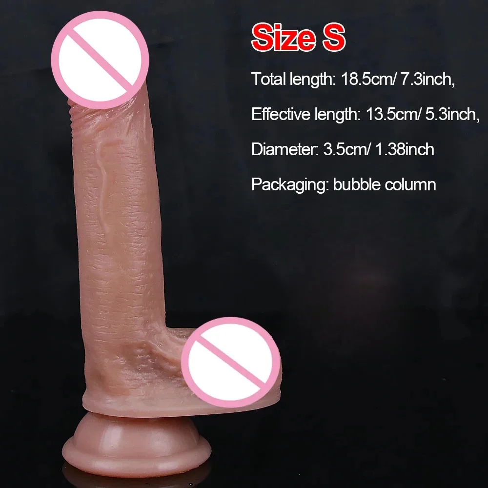 Realistic Cock EroticThick Vibrator Dildo with Super Strong Suction Cup Sex Toy for Woman Men Artificial Penis G-spot Simulation