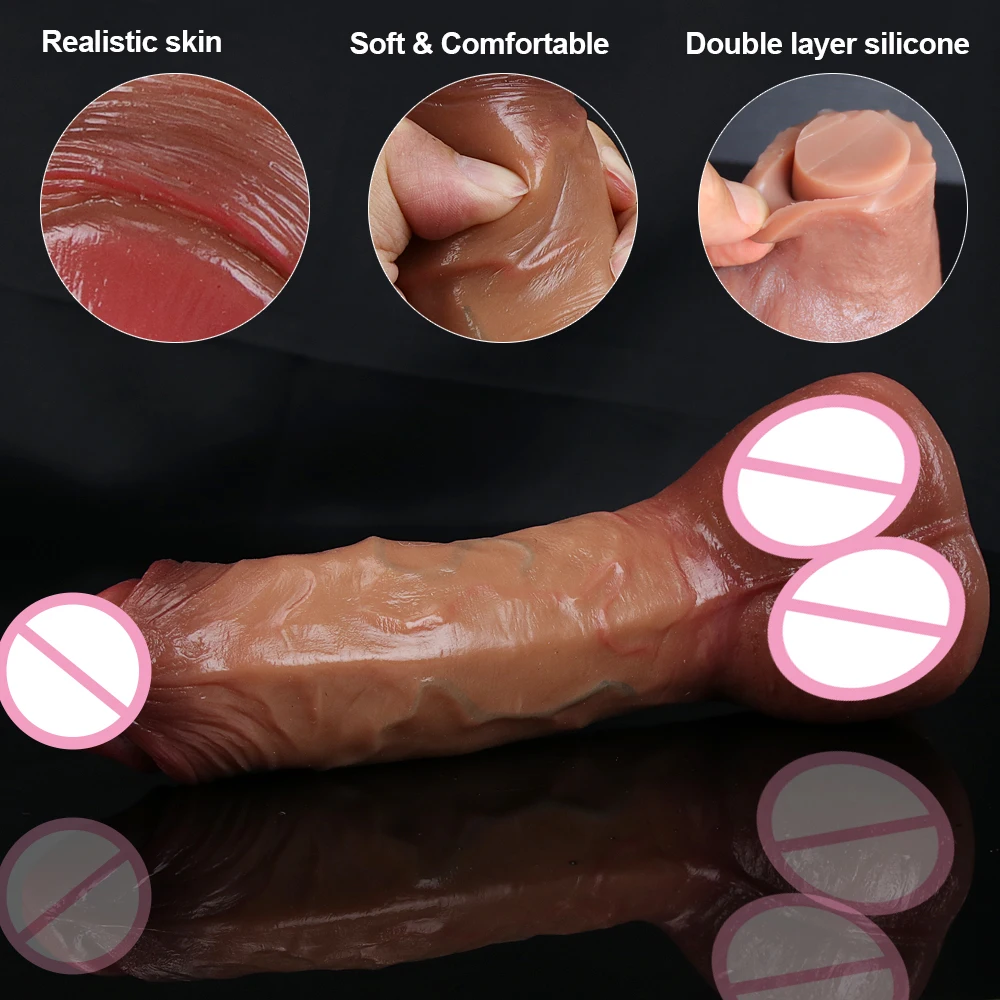 Realistic Cock EroticThick Vibrator Dildo with Super Strong Suction Cup Sex Toy for Woman Men Artificial Penis G-spot Simulation