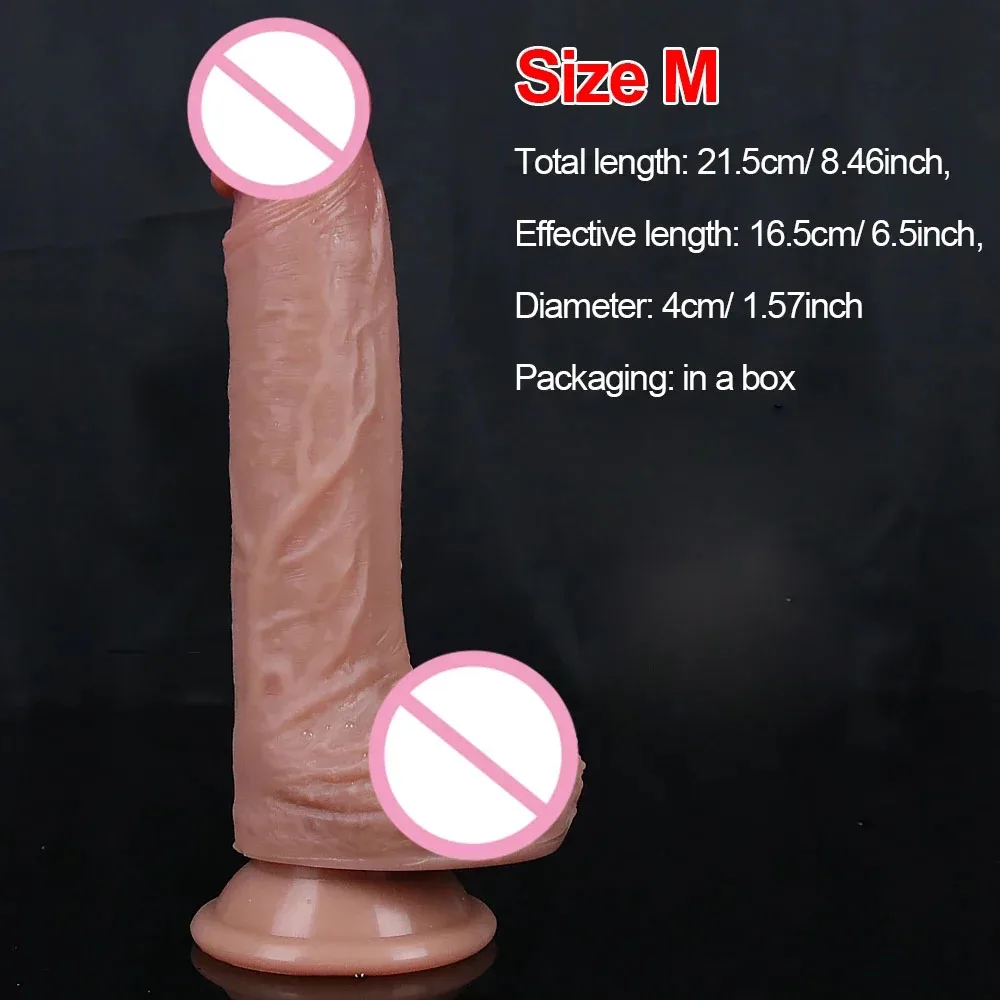 Realistic Cock EroticThick Vibrator Dildo with Super Strong Suction Cup Sex Toy for Woman Men Artificial Penis G-spot Simulation