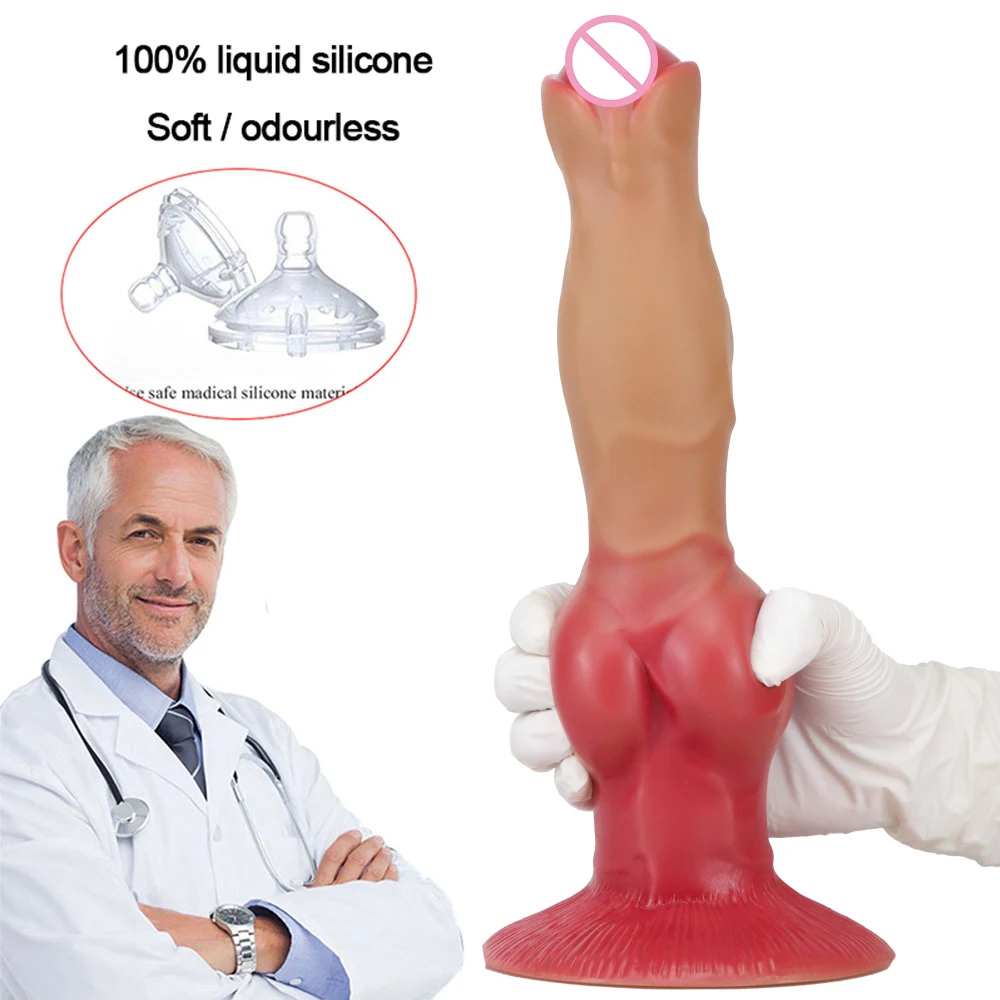 XXL Animals Dildos With Suction Cup Realistic Dog Dildo For Women Adult Sex Toys G-Spot Masturbation Dog Dick For Anal Plug