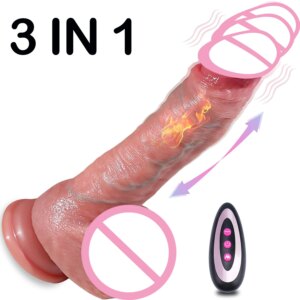 Telescopic Dildo Vibrator Sex Toys for Women Realistic Penis G Spot Vagina Silicone Dildos Female Stimulator Adult Couple Games