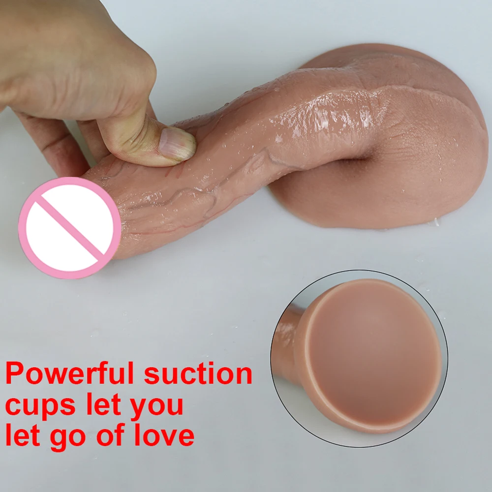 Real Man Prostate Dildo Silicone Adult G-spot Stimulator Big Penis Strapon Masturbation Huge Suction Cup Anal Sex Toys For Women