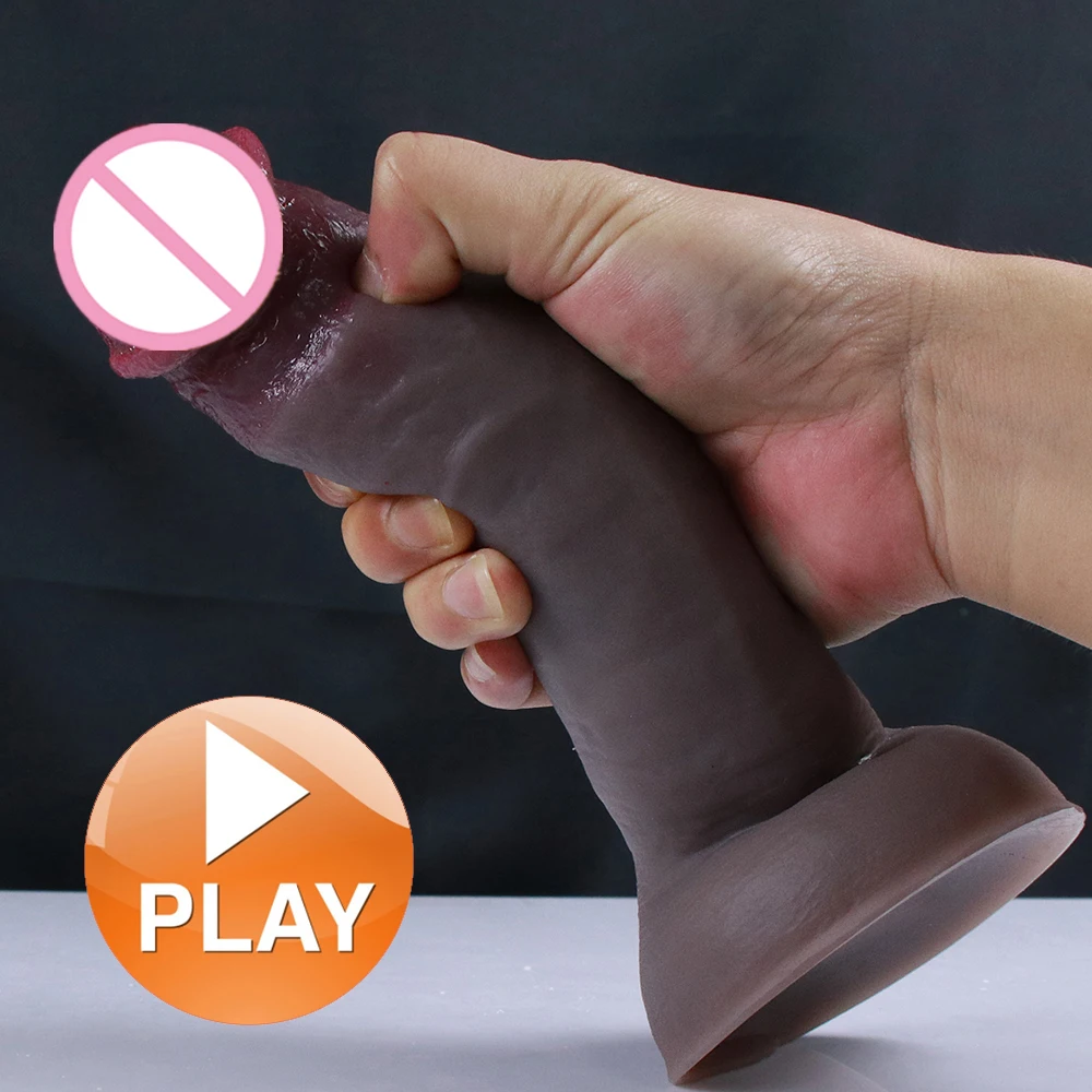 Real Man Prostate Dildo Silicone Adult G-spot Stimulator Big Penis Strapon Masturbation Huge Suction Cup Anal Sex Toys For Women