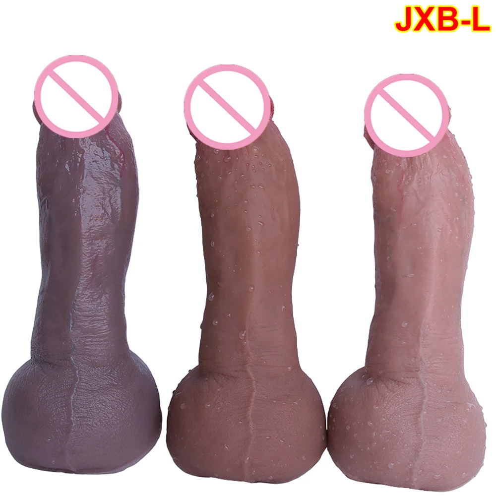 Real Man Prostate Dildo Silicone Adult G-spot Stimulator Big Penis Strapon Masturbation Huge Suction Cup Anal Sex Toys For Women