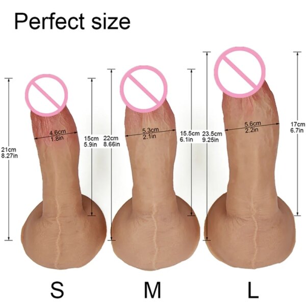 Real Man Prostate Dildo Silicone Adult G-spot Stimulator Big Penis Strapon Masturbation Huge Suction Cup Anal Sex Toys For Women