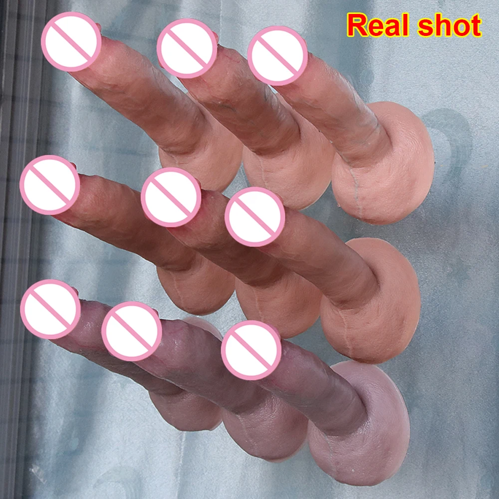 Real Man Prostate Dildo Silicone Adult G-spot Stimulator Big Penis Strapon Masturbation Huge Suction Cup Anal Sex Toys For Women