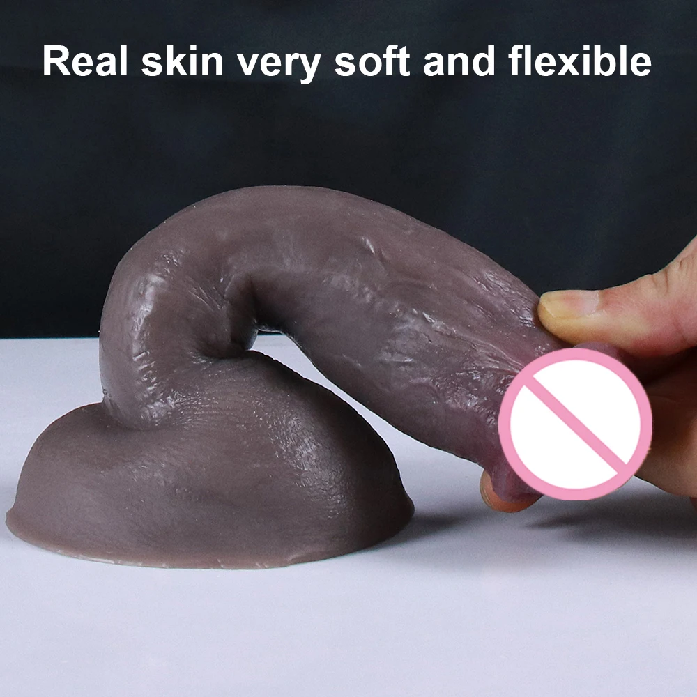 Real Man Prostate Dildo Silicone Adult G-spot Stimulator Big Penis Strapon Masturbation Huge Suction Cup Anal Sex Toys For Women