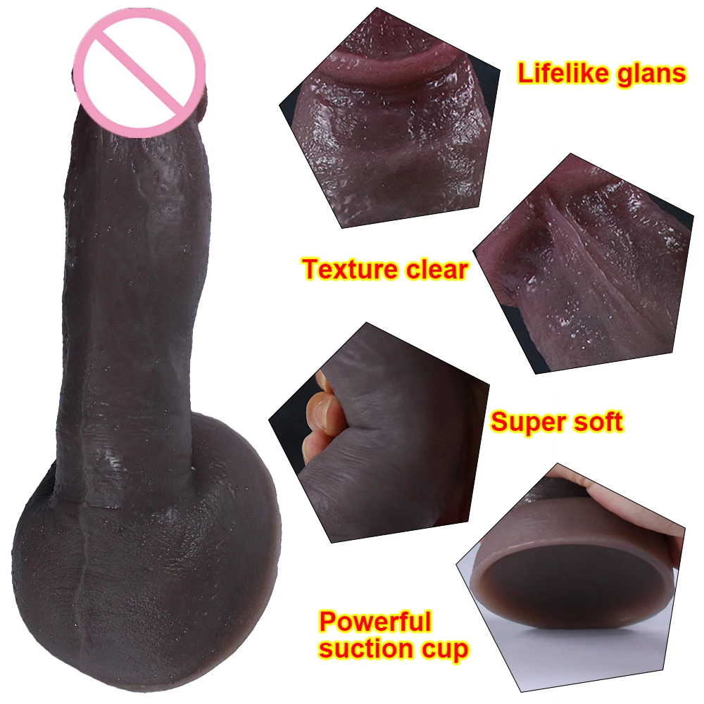 Real Man Prostate Dildo Silicone Adult G-spot Stimulator Big Penis Strapon Masturbation Huge Suction Cup Anal Sex Toys For Women