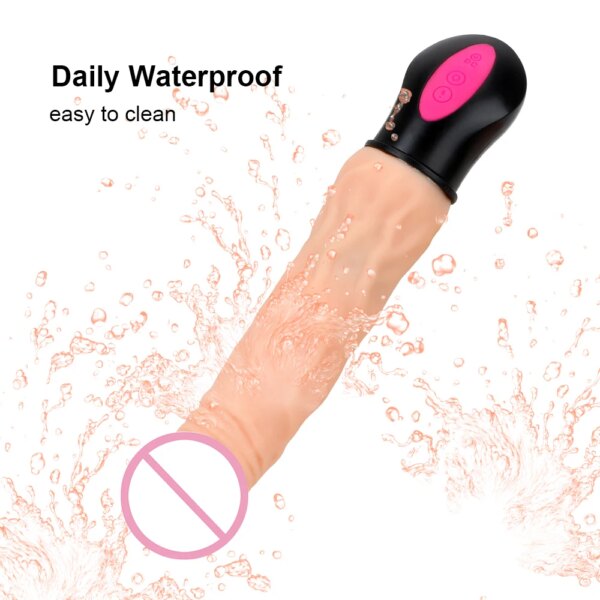 Heating Female Masturbation Sex Toys for Woman Bendable 12 Mode Vagina Massager Flexible Soft Silicone  Realistic Dildo Vibrator