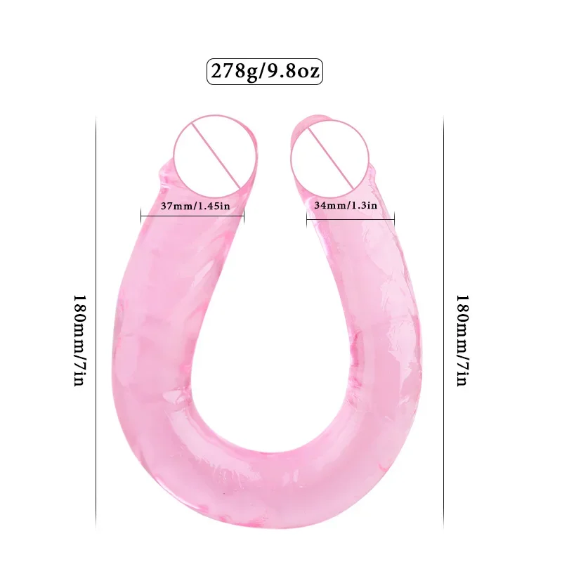 Erotic Jelly Dildo Anal Butt Plug Realistic Vaginal Artificial Penis G-spot Massage Double Dildo Sex Toys for Woman No Vibrator
