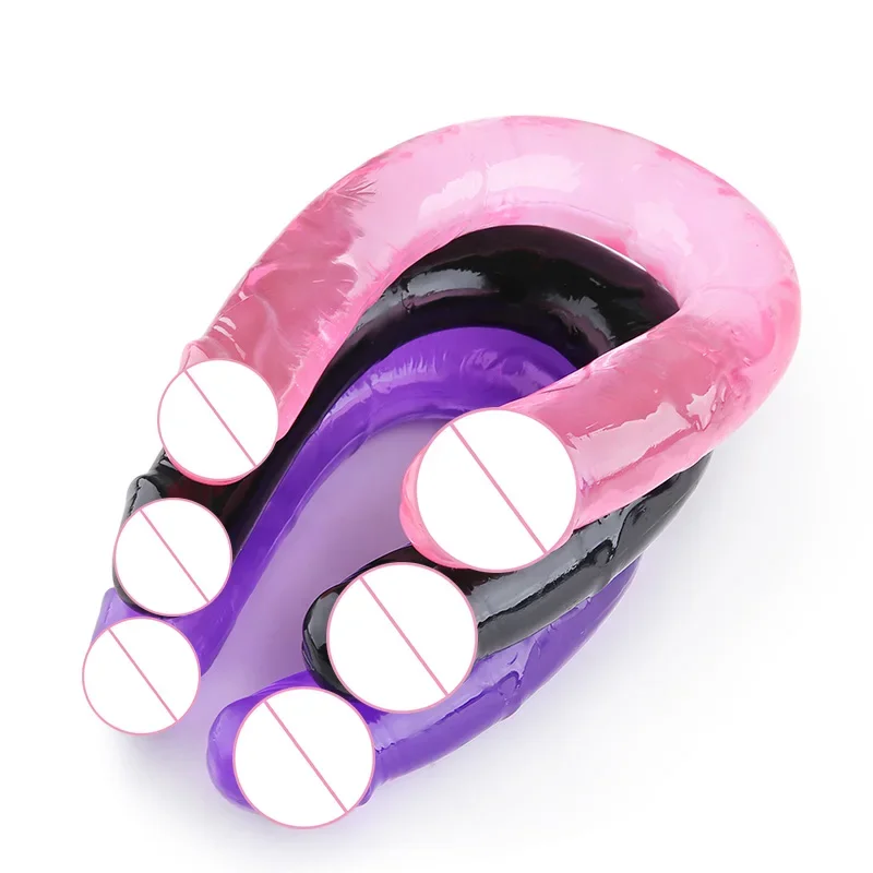 Erotic Jelly Dildo Anal Butt Plug Realistic Vaginal Artificial Penis G-spot Massage Double Dildo Sex Toys for Woman No Vibrator