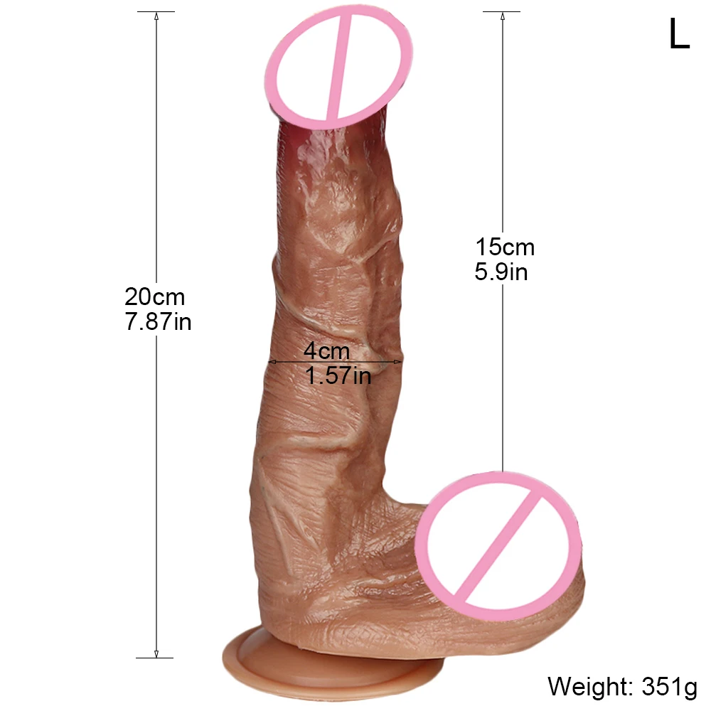 Realistic Makeup Dildo Quality Silicone Big Gag Cock Penis Anal Sex Toys For Women Strapon Lesbian Vagina Orgasm Masturbation