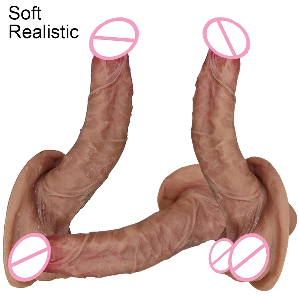 Realistic Makeup Dildo Quality Silicone Big Gag Cock Penis Anal Sex Toys For Women Strapon Lesbian Vagina Orgasm Masturbation