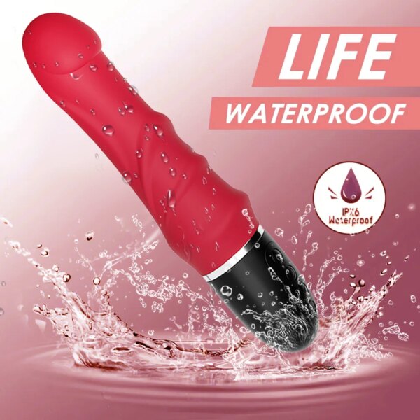 10 Modes Vibrator Soft Silicone Dildo Realistic Penis Strong Motor G-spot Clitoral Stimulator Female Masturbator Adult Sex Toys