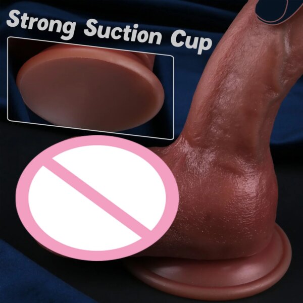Soft Realistic Skin Feel Human Penis Cheap Dildo Double Silicone Suction Cup Thick Dick Anal Sex Toys Men Women Gay Strapon Cock