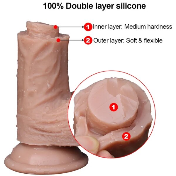 Huge Realistic Dildo Skin feeling Phallus soft Big vibrator Penis With Suction Cup Sex Toy for Woman Strapon Female Masturbation