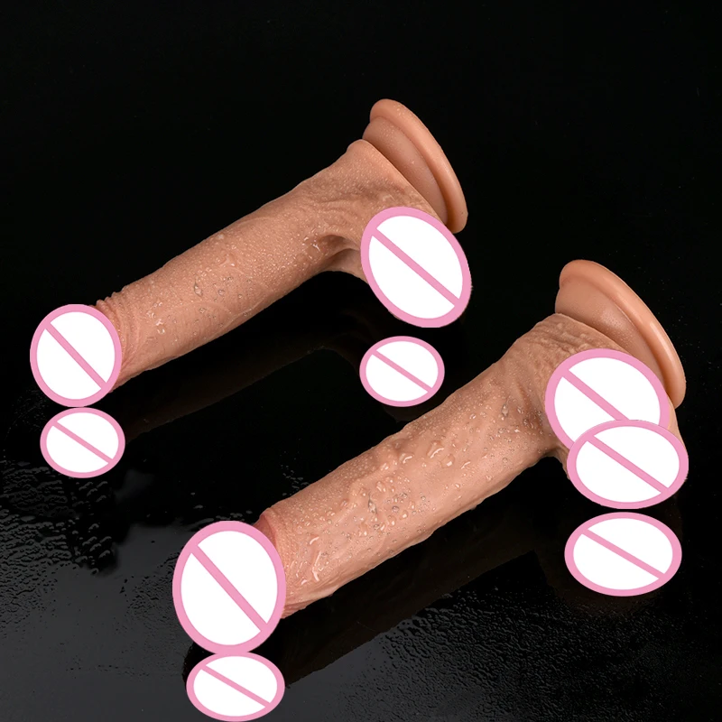 Huge Realistic Dildo Skin feeling Phallus soft Big vibrator Penis With Suction Cup Sex Toy for Woman Strapon Female Masturbation
