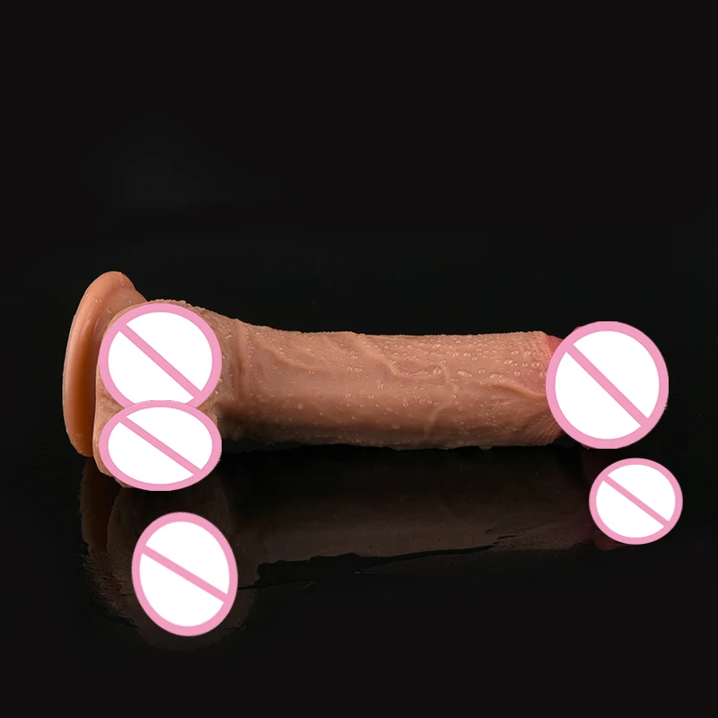 Huge Realistic Dildo Skin feeling Phallus soft Big vibrator Penis With Suction Cup Sex Toy for Woman Strapon Female Masturbation