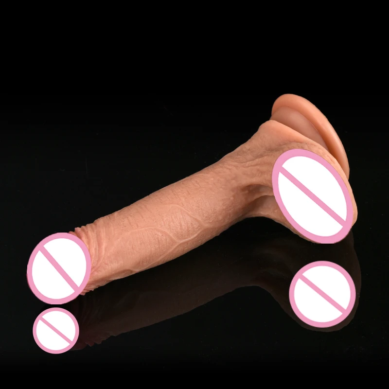 Huge Realistic Dildo Skin feeling Phallus soft Big vibrator Penis With Suction Cup Sex Toy for Woman Strapon Female Masturbation