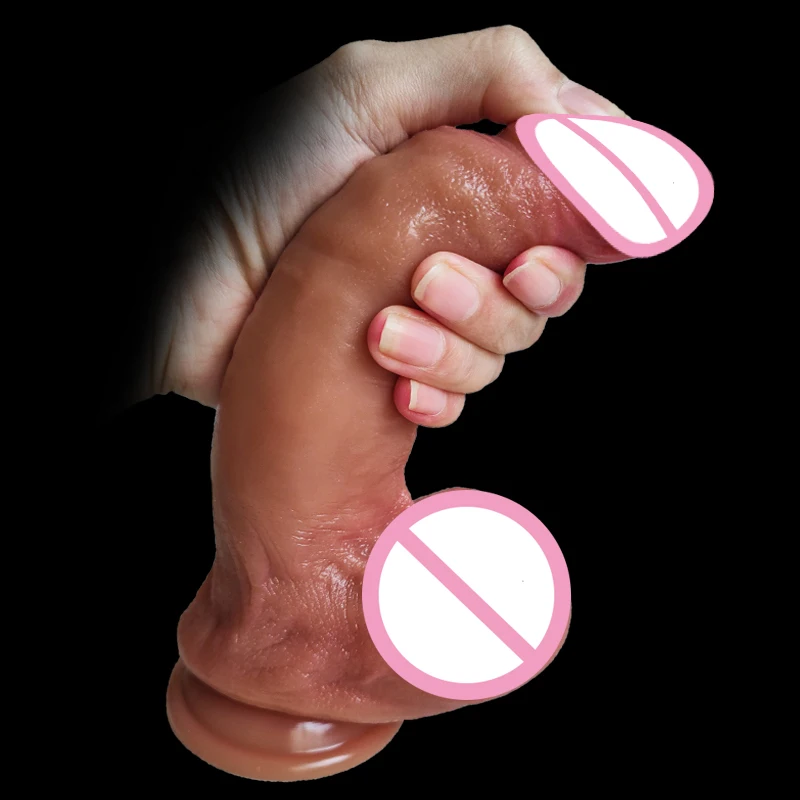 New Biggest Realistic Dildo Soft Silicone Thick Huge Penis Strapon Suction Cup Anal Sex Toys For Vagina Erotic Women Masturbator
