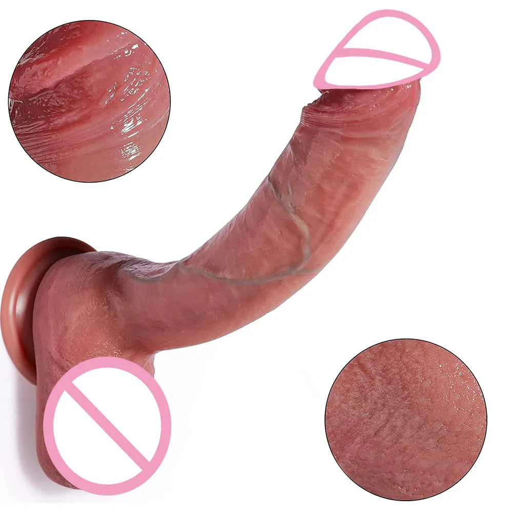 New Biggest Realistic Dildo Soft Silicone Thick Huge Penis Strapon Suction Cup Anal Sex Toys For Vagina Erotic Women Masturbator