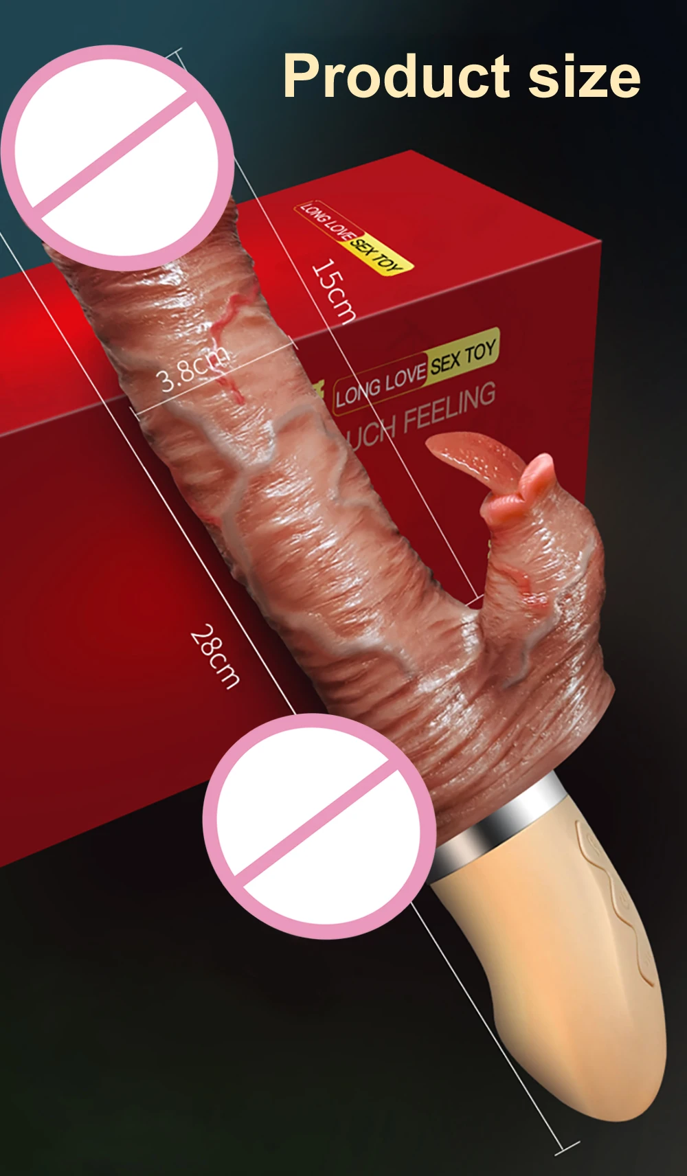 Heating Realistic Dildo Vibrator for Woman Tongue Licking G post Stimulator Vibrators Sex Toys For Female Masturbators Adult 18 Heating Realistic Dildo Vibrator for Woman Tongue Licking G post Stimulator Vibrators Sex Toys For Female Masturbators Adult 18