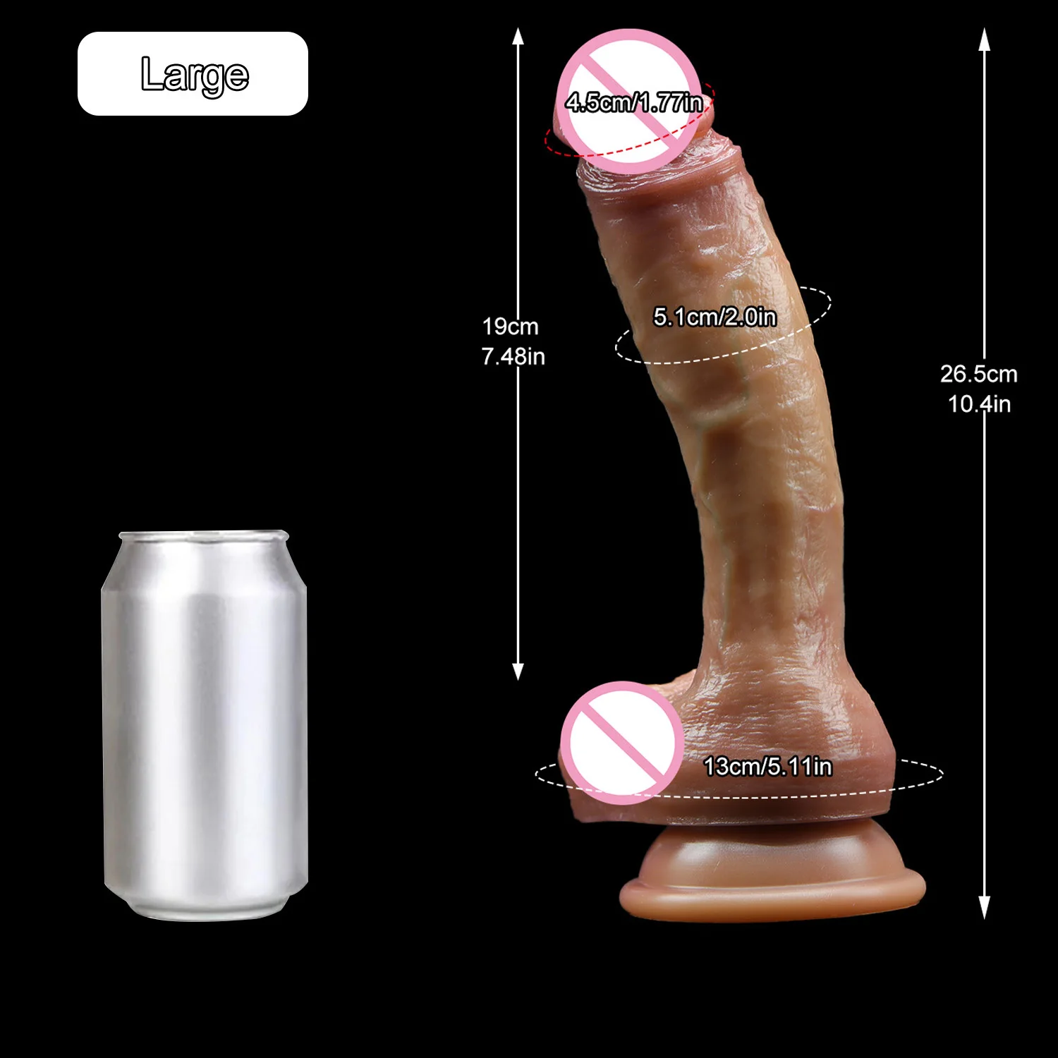Realistic Dildos 18+ Women Sex Toys Big Dick Penis Realistic Consolador Double Silicone Soft Dildo with Suction Cup NO Vibrator