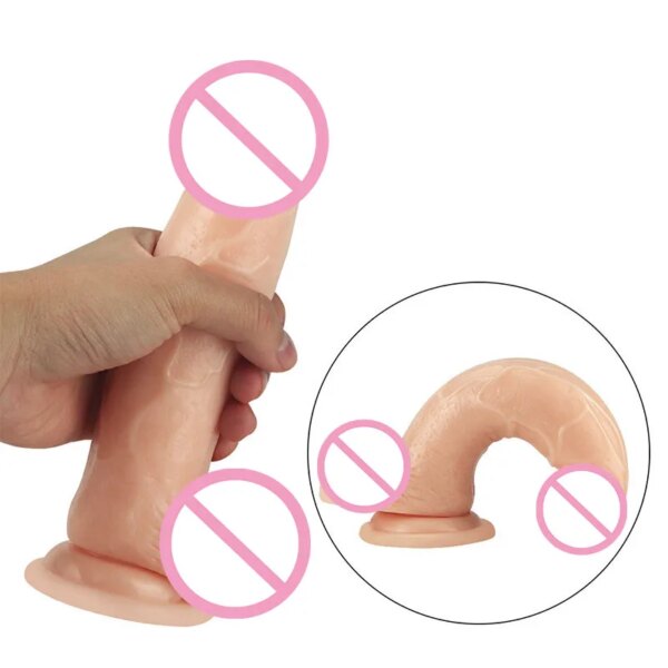 Soft Jelly Dildos With Strong Suction Cup Realistic Dildo Vibrator Artificial Penis for Lesbian Female Masturbate Sex Toys