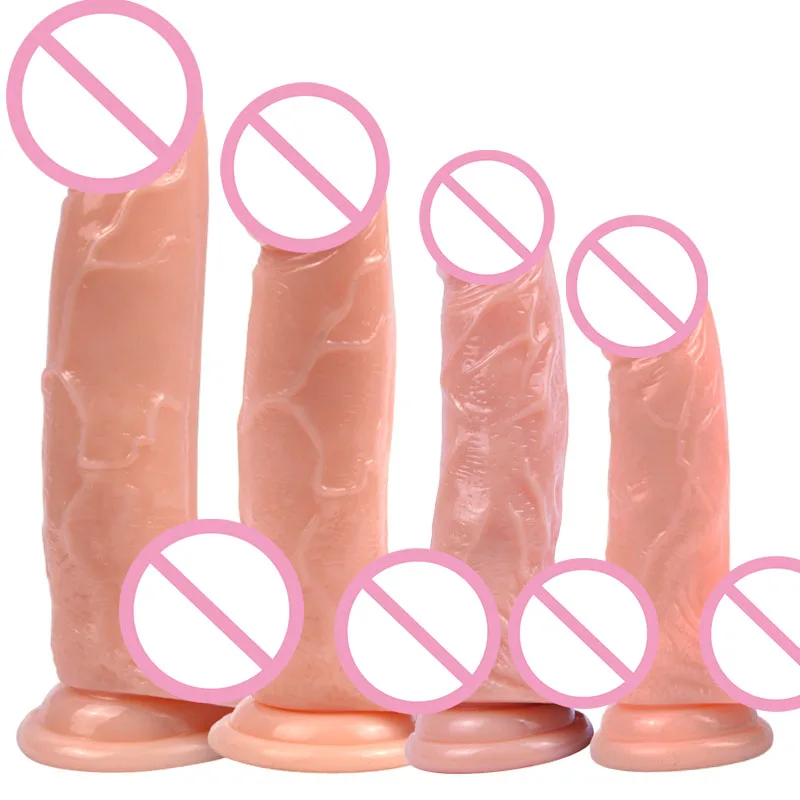 Soft Jelly Dildos With Strong Suction Cup Realistic Dildo Vibrator Artificial Penis for Lesbian Female Masturbate Sex Toys Soft Jelly Dildos With Strong Suction Cup Realistic Dildo Vibrator Artificial Penis for Lesbian Female Masturbate Sex Toys