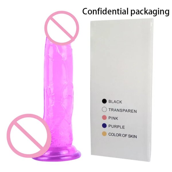 Soft Jelly Dildos With Strong Suction Cup Realistic Dildo Vibrator Artificial Penis for Lesbian Female Masturbate Sex Toys
