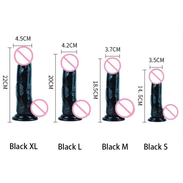 Soft Jelly Dildos With Strong Suction Cup Realistic Dildo Vibrator Artificial Penis for Lesbian Female Masturbate Sex Toys