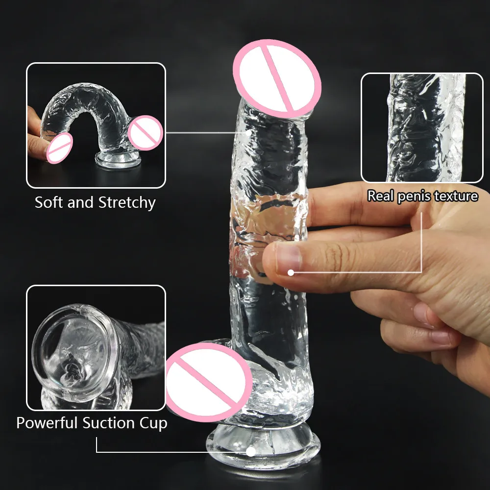 New Realistic Dildos Erotic Jelly Dildo With Super Strong Suction Cup Sex Toys for Woman Men Artificial Penis G-spot Simulation New Realistic Dildos Erotic Jelly Dildo With Super Strong Suction Cup Sex Toys for Woman Men Artificial Penis G-spot Simulation