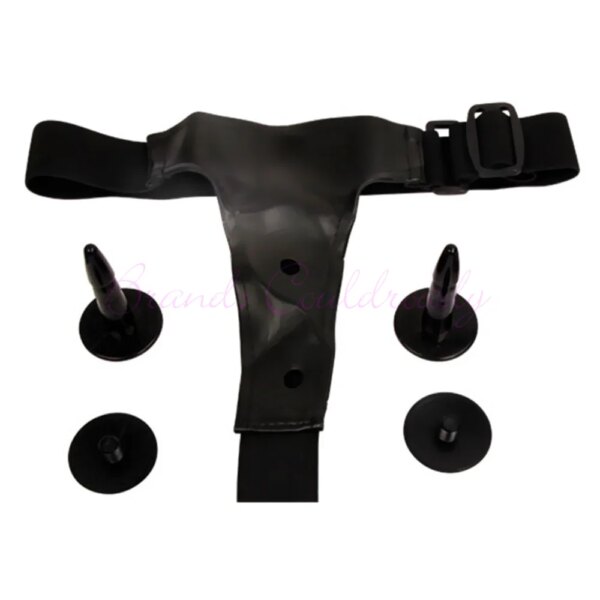 Double Realistic Dildo Lesbian Strapon Ultra Elastic Harness Belt Strap On Dick Penis Pants Sex Toys for Woman