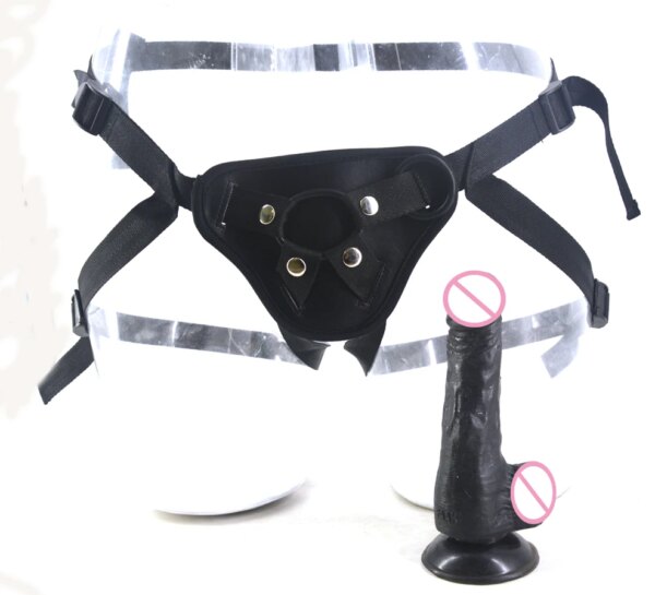 Cheap strapon harness dildo strap on penis suction cup adjustable belt sex toys for women couple flirting sex products