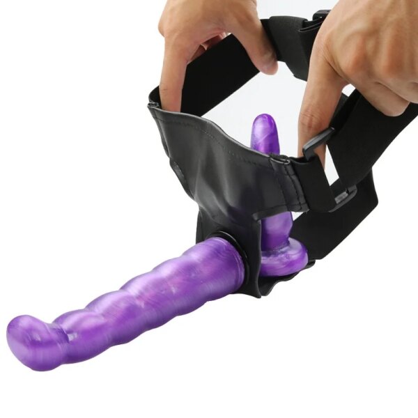Double dildo Sex Toys for Gay Brief Strap-on Dildos  Dongs Strap Ons Harness Vibrating panties strapon sex products.