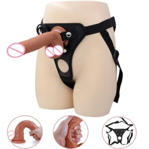 Men's Strap-on Realistic Penis Dildo Pants Sex Toys for Women Men Women Gay Dildos Strapon Harness Belt Adult Games Huge Adult