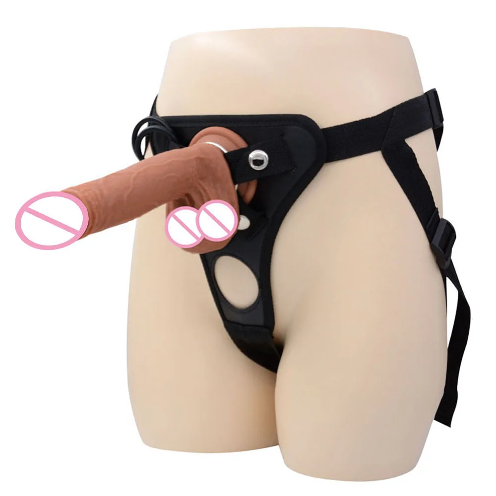 Men's Strap-on Realistic Penis Dildo Pants Sex Toys for Women Men Women Gay Dildos Strapon Harness Belt Adult Games Huge Adult